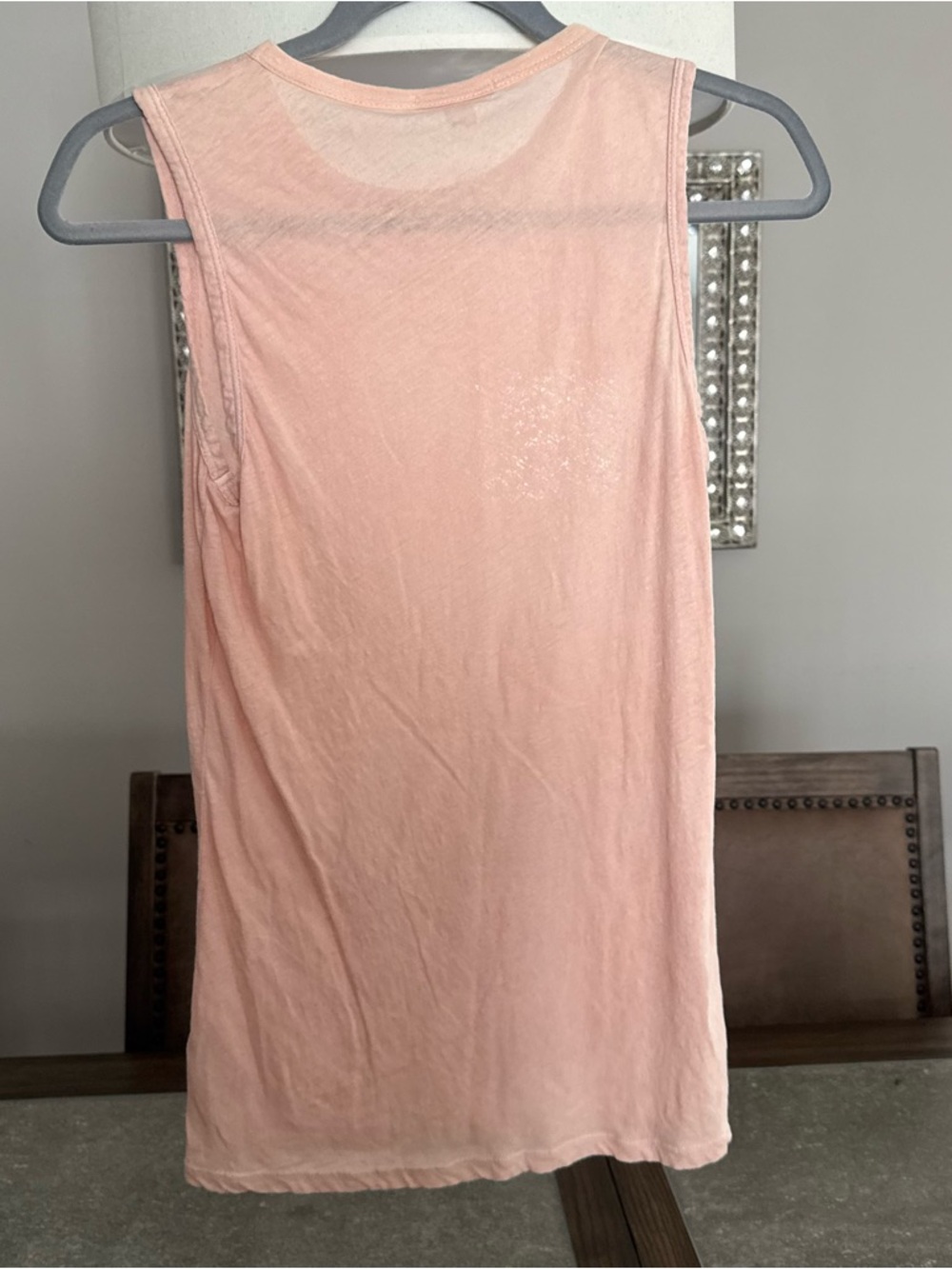 James Perse Soft Pink Scoop Neck Tee - Picture 2 of 2